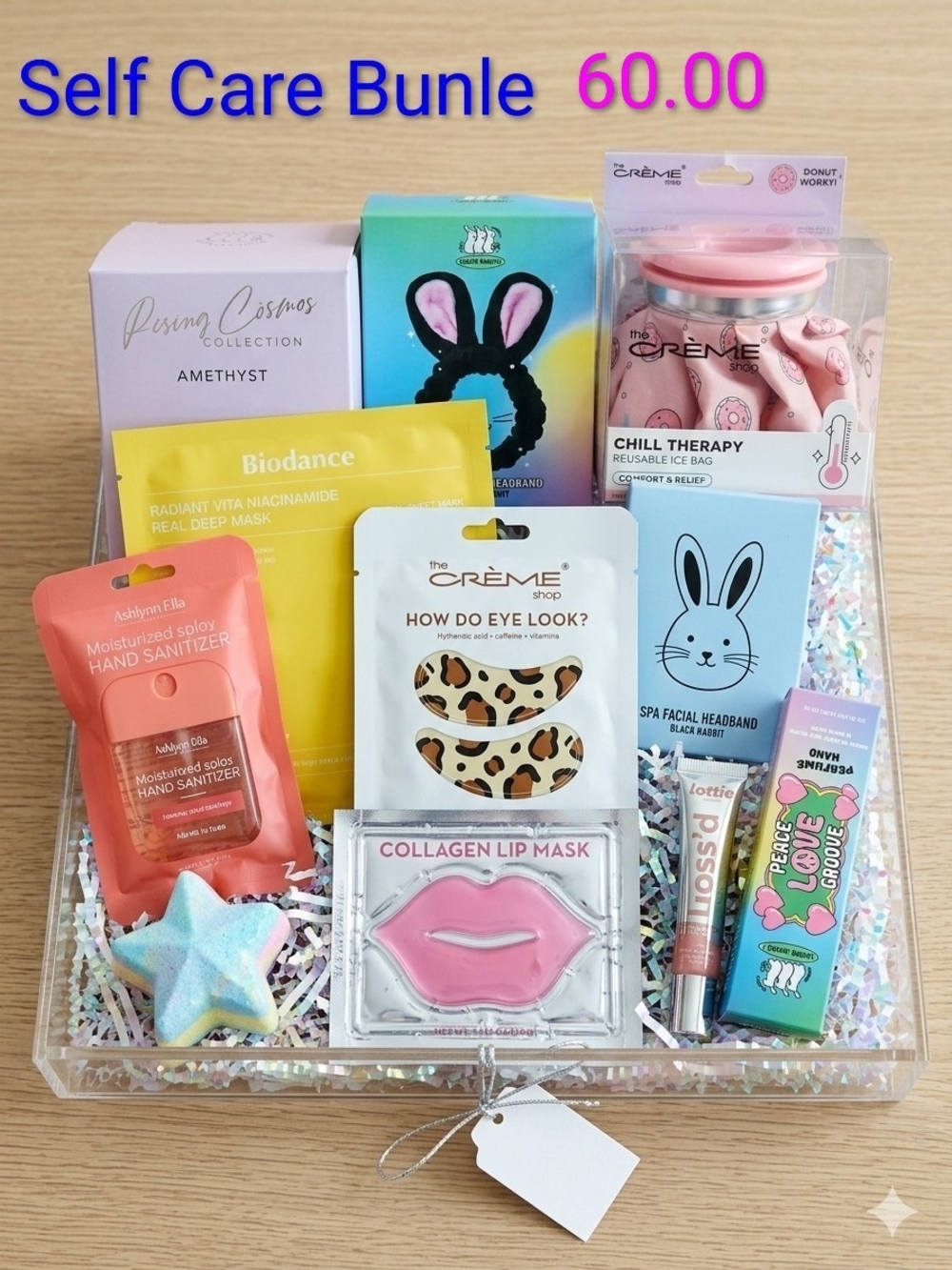 Self-Care Spa Gift Set with Pink Chill Therapy Ice Bag